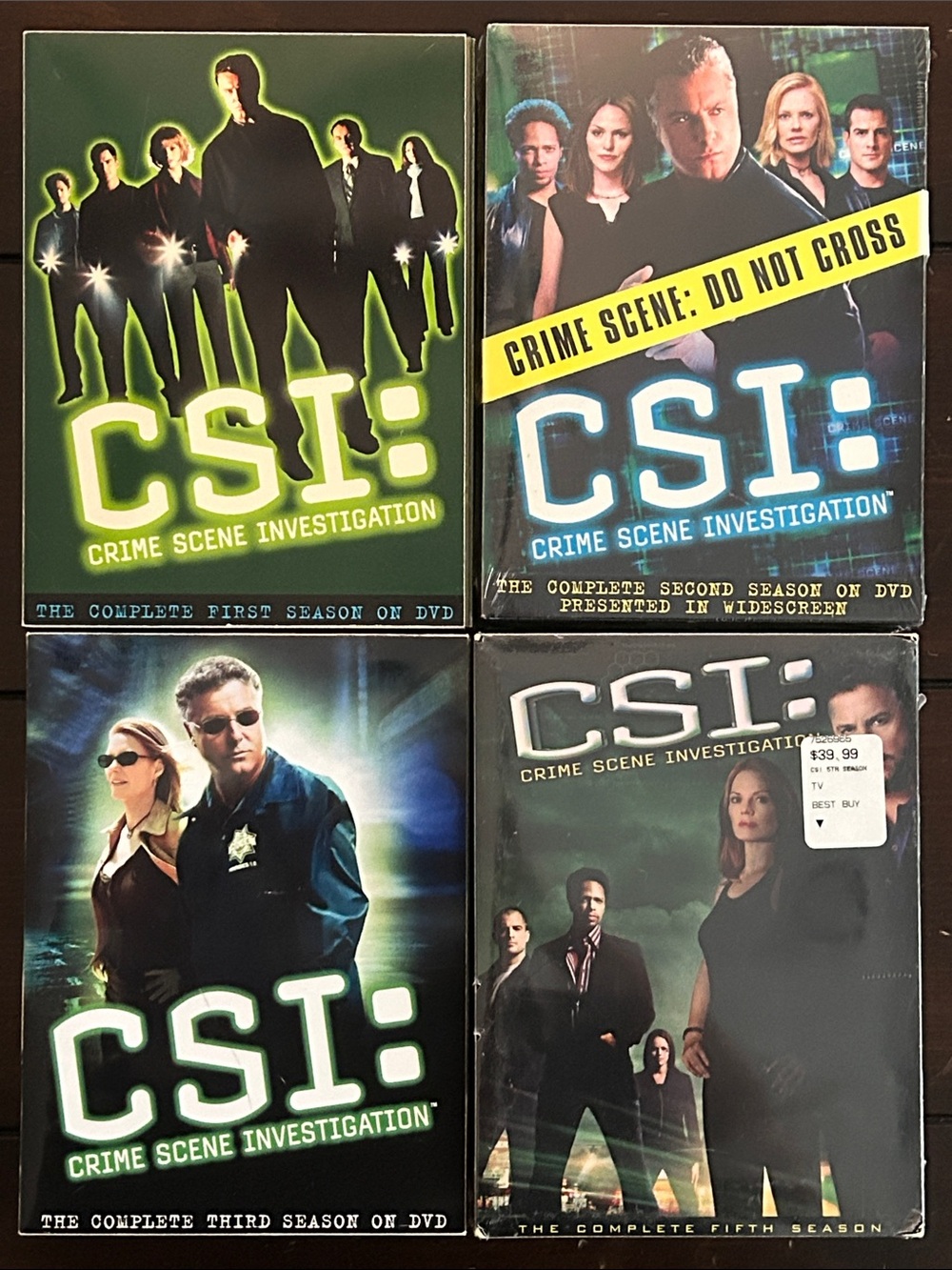 CSI: The Complete Seasons 1, 2, 3, 5 DVD Box Sets